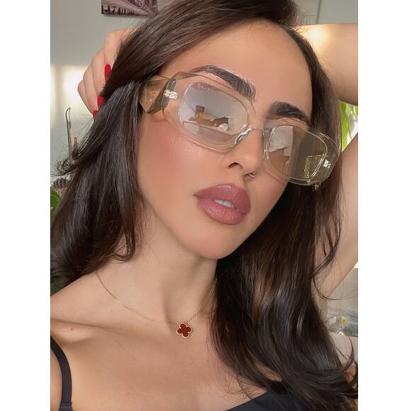 NEW Prada PR17WS Symbole Sunglasses in Champagne Mirror - Picture 1 of 9
